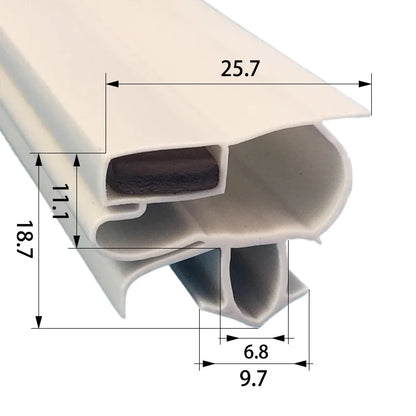 Refrigerator Door Seal — 2.5m Magnetic — Uncut Strip