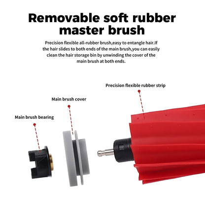Main Roller Brush With Cover Soft Vacuum Part Compatible with Roborock T7S Plus S7 S7Max S7 MAXV Ultra G10S PRO S70 S75