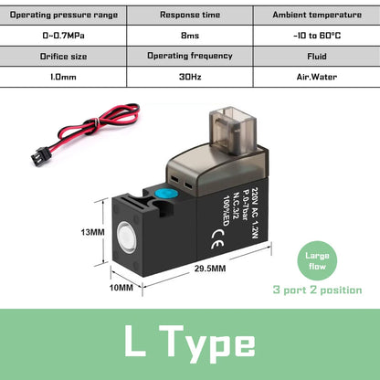 High frequency 10mm miniature solenoid valve air valve knitting machine sock machine control valve 24V12V6V vacuum valve