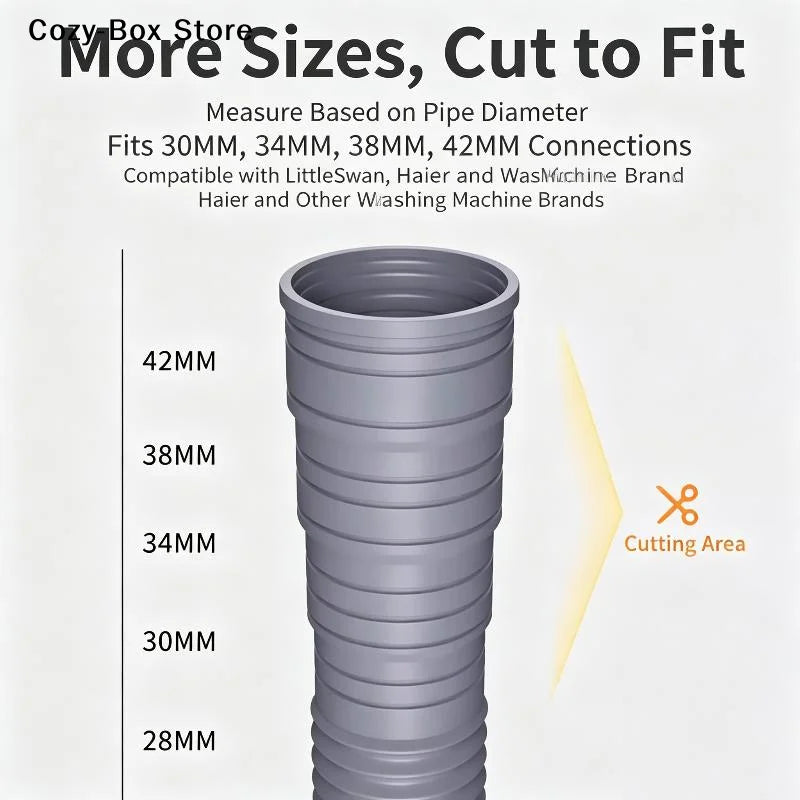 [ZY]1-2M Washing Machine Hose Washing Machine Hose Drain Stretchable Ripple Accessories[ZY]