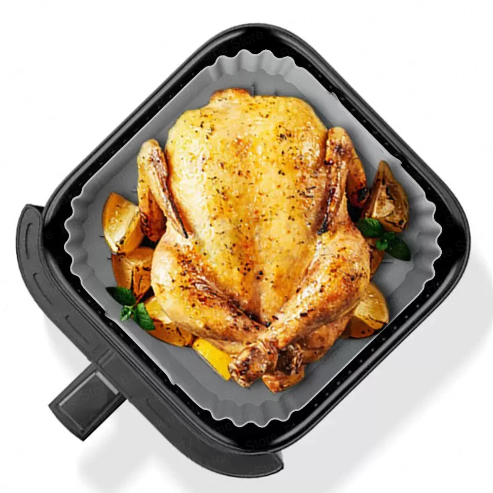 8.86IN/20CM Air Fryer Silicone Liners for Ninja AF140/AF14/ AF180/AF181 Non-Stick Airfryer Baking Tray for Philips HD9270 Basket