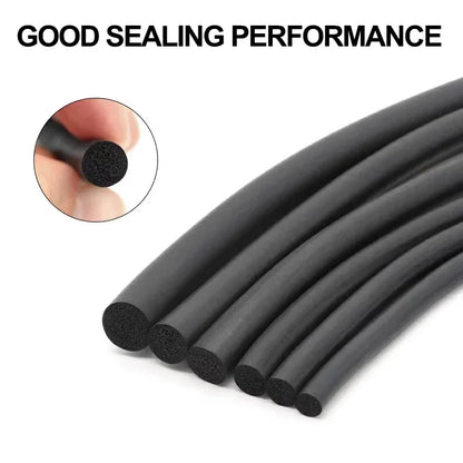 EPDM Sealing Strip 2/4/6/8/10/12/14/16/18/20mm Rubber Foam Sponge Cord Bar Car Door Sound Proofing Window Dustproof Seal Gaskets
