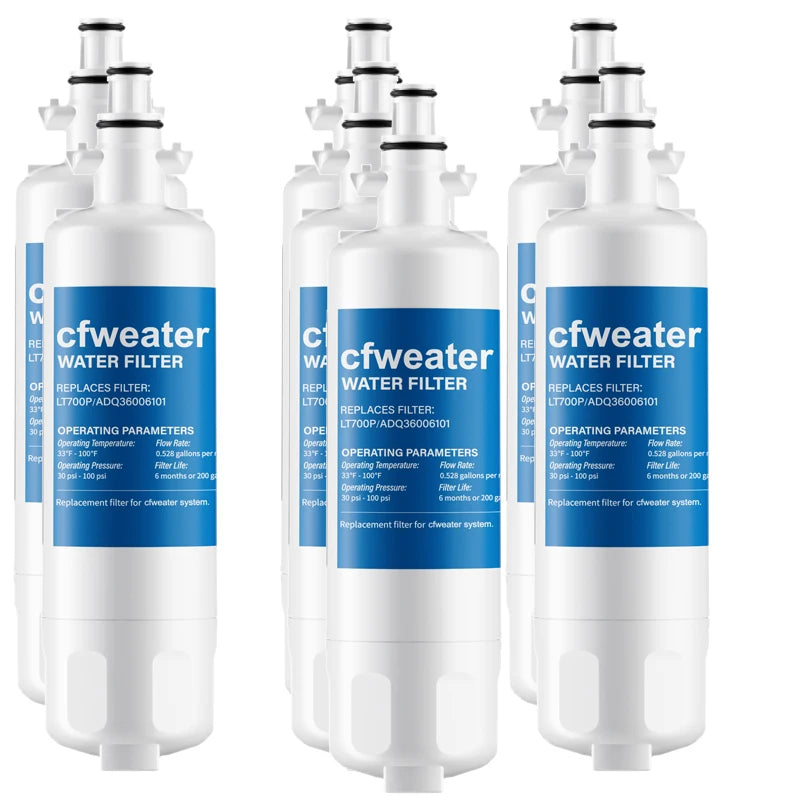 Replacement Refrigerator Water Filter Compatible with LG / Kenmore ADQ36006101 / LT700P / ADQ36006102 / 9690 / RWF1200A — 1-9 Pack