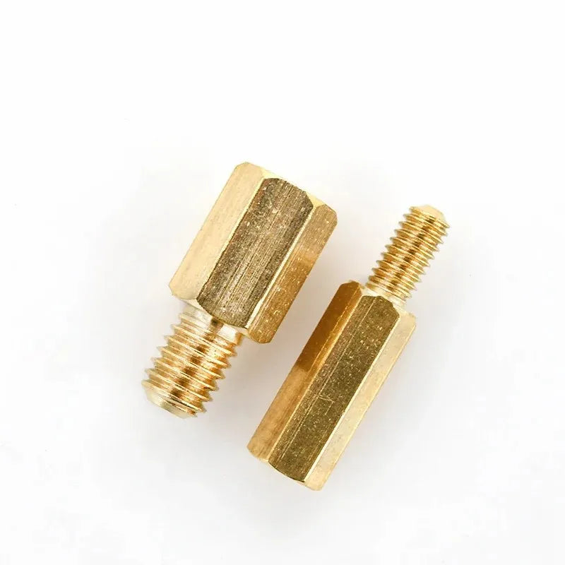 100PCS M2 M2.5 M3 M4 Male-Female Hex Brass Motherboard Standoff Hexagonal PCB Support Rack Stud Mount Column Spacing Screw Bolt
