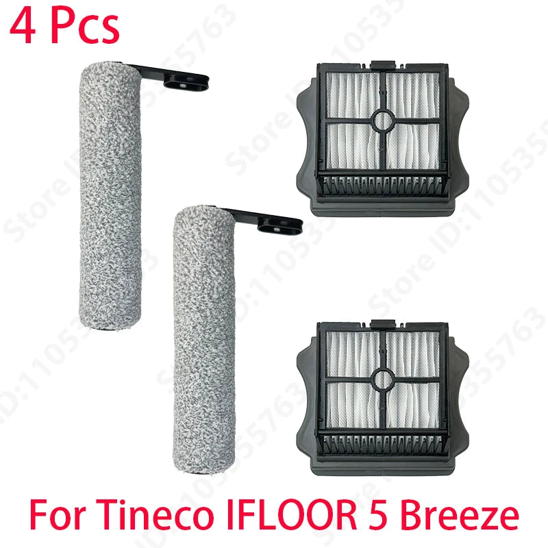 For Tineco IFLOOR 5 Breeze Complete Wet/Dry All-in-One Vacuum Cleaner Spare Parts Brush Roller and HEPA Filter Replacement Acces