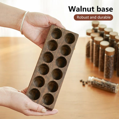 Coffee Beans Storage Container Tube Display Rack Tea Bottle Glass Single Dose Espresso Accessory Coffeware Set Barista Tool Gift