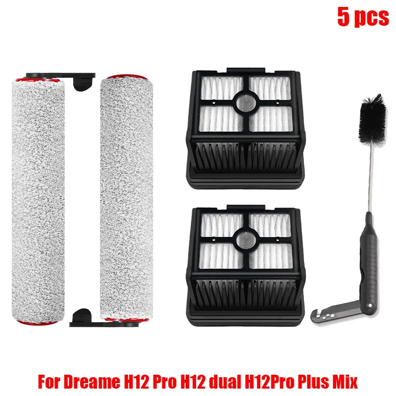Dreame H12 Pro / H12Plus / H12 Dual Soft Brush Spare Parts Wet Dry Vacuum Cleaner Roller Hepa Filter Accessories