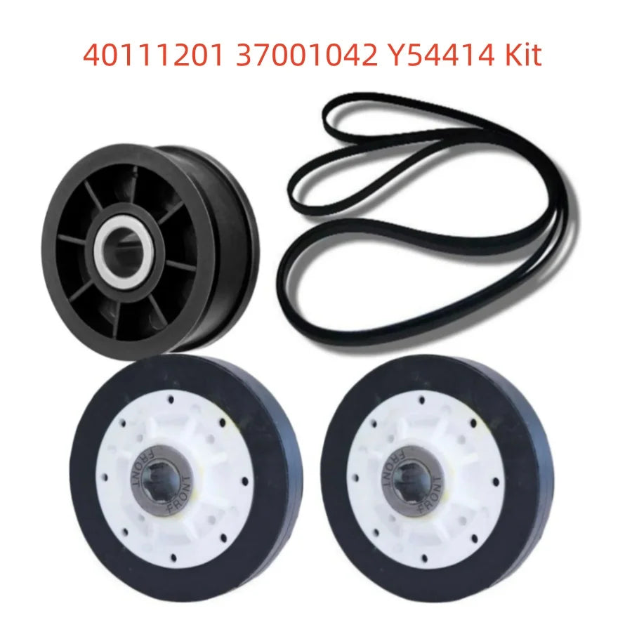 40111201 37001042 Y54414 Dryer Repair Kit Belt Rollers Idler Pulley For many Amana, Maytag, Speed Queen
