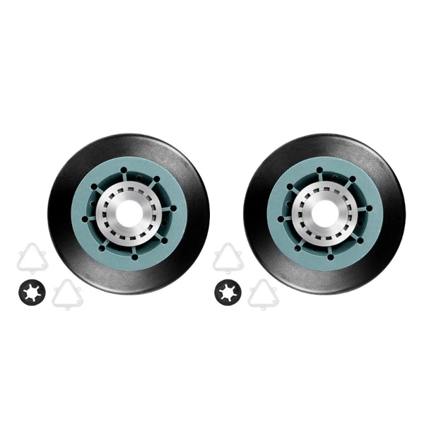 Set of 2 Rubber and Polymer Dryer Support Rollers Replacement Set Compatible with Use and Quiet Operation R9UD