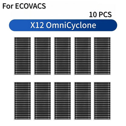 For ECOVACS Deebot X12 OmniCyclone Robot Vacuum Accessories Main Roller Brush Side Brush Dust Bag HEPA Filter Roller Mop Cloth