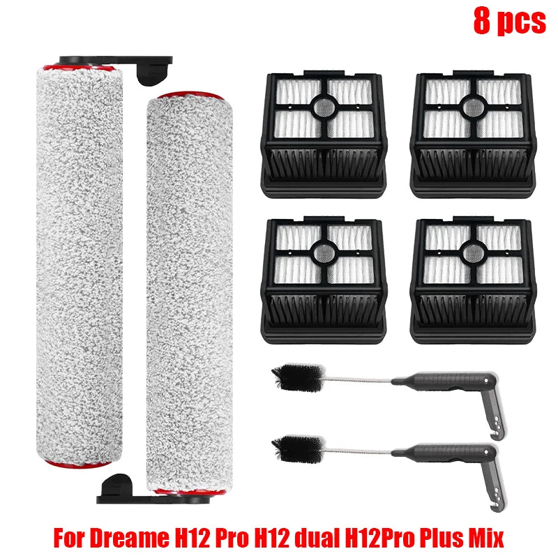 Dreame H12 Pro / H12Plus / H12 Dual Soft Brush Spare Parts Wet Dry Vacuum Cleaner Roller Hepa Filter Accessories