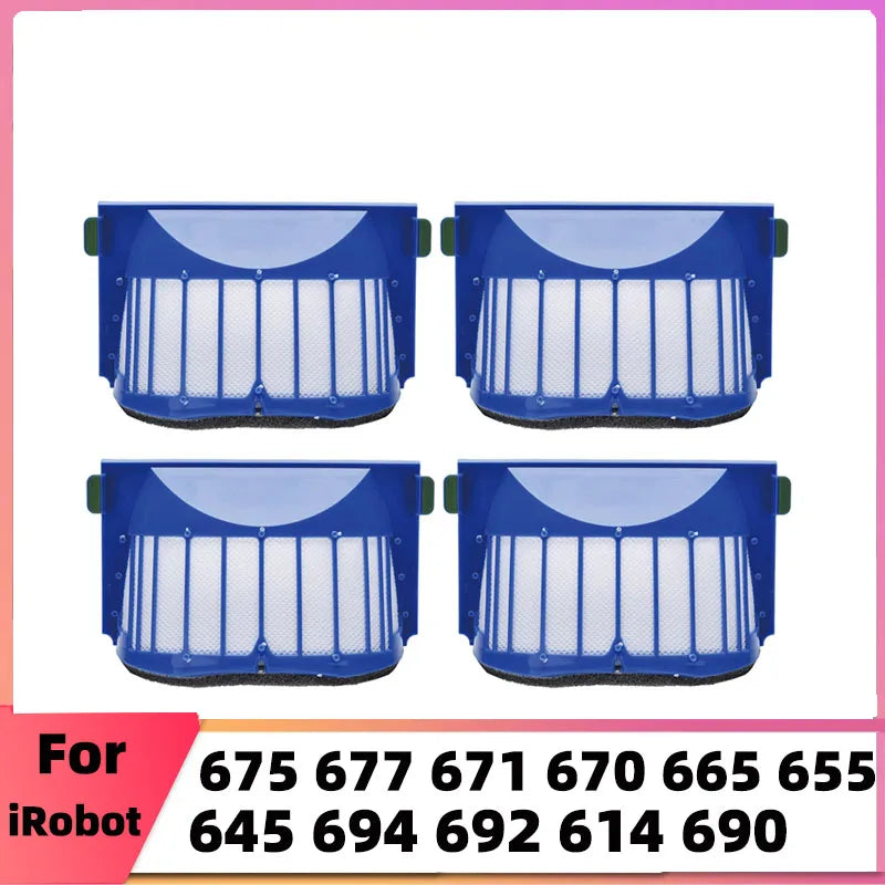 Replacement Parts Accessories for iRobot Roomba 675 670 665 690 692 694 671 677 650 655 614 Side Main Roller Brush Filter