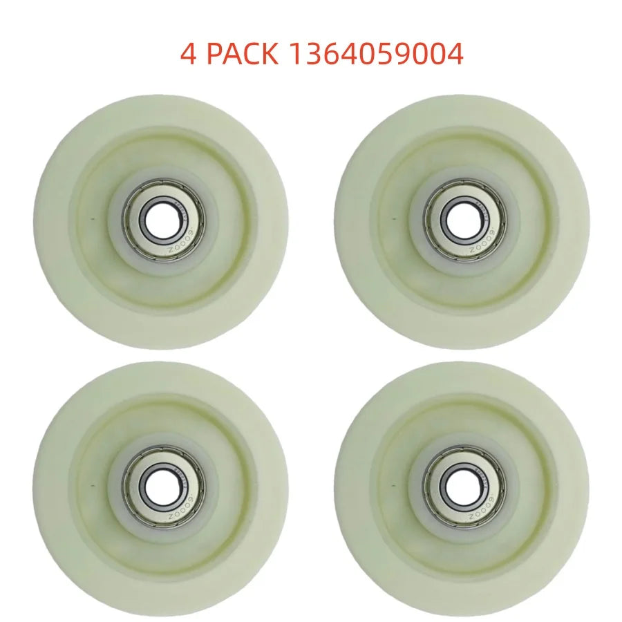 4 Pack 1364059004 Dryer Drum Roller – White Support Roller for Electrolux AEG