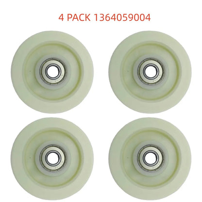 4 Pack 1364059004 Dryer Drum Roller – White Support Roller for Electrolux AEG