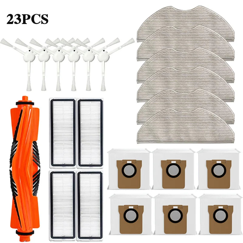 Compatible with Xiaomi Robot Vacuum H40 / OV51 Accessories Main Side Brush Mop Cloth HEPA Filter Dust Bag Replacement Spare Parts