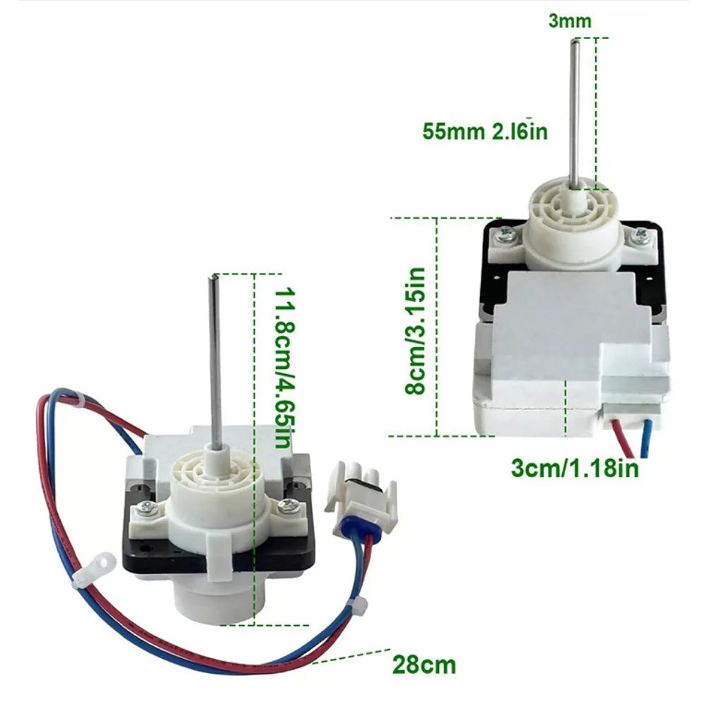 Replacement Refrigerator Fan Motor — 115V — 294D1233P002 / FDQC18MA5E Reference