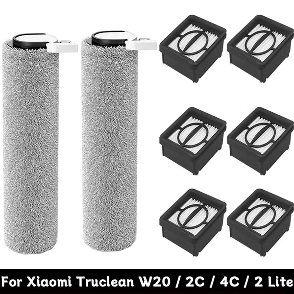 Compatible with Xiaomi Truclean W20 / 2C / 4C / 2 Lite Wet-Dry Vacuum Roller Brushbar Brush Filter Parts Accessories Replacement