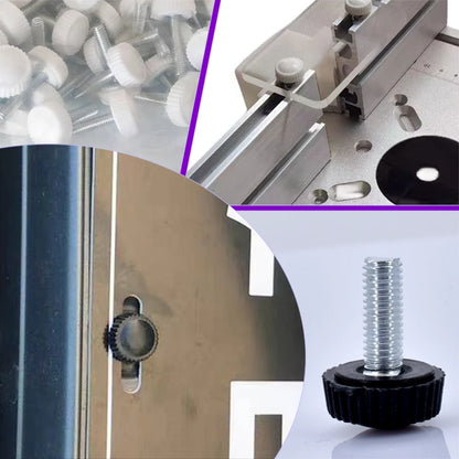 10/20/30Pcs Black White Plastic Knob Round Head Handle Hand Screw Knurled Rubber Thumb Screw Plastic Tighten Bolt Nuts M4 M5 M6
