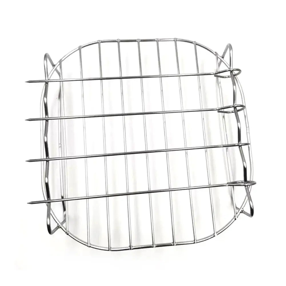 Stainless Steel Air Fryer Basket Tray Airfryer Rack Versatile Roasting Rack Air Fryer Holder Kitchen Supplies Baking Accessories