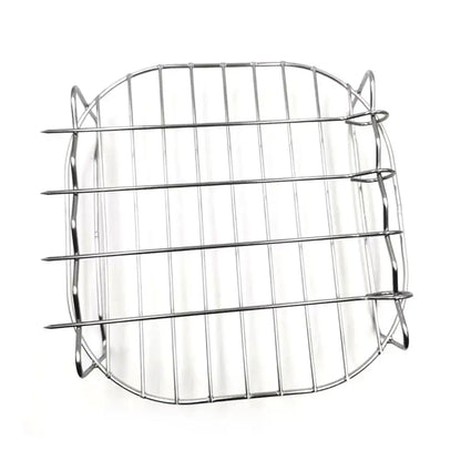 Stainless Steel Air Fryer Basket Tray Airfryer Rack Versatile Roasting Rack Air Fryer Holder Kitchen Supplies Baking Accessories