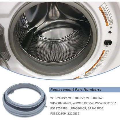 Replacement Washing Machine Door Seal Gasket - Compatible with Whirlpool, Maytag, Amana, Inglis (Models: W10290499, W10300559, W10381562)