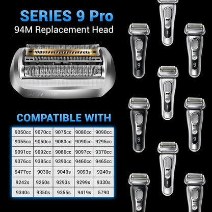 94M Replacement Shaver Head Compatible with Braun Series 9 Pro