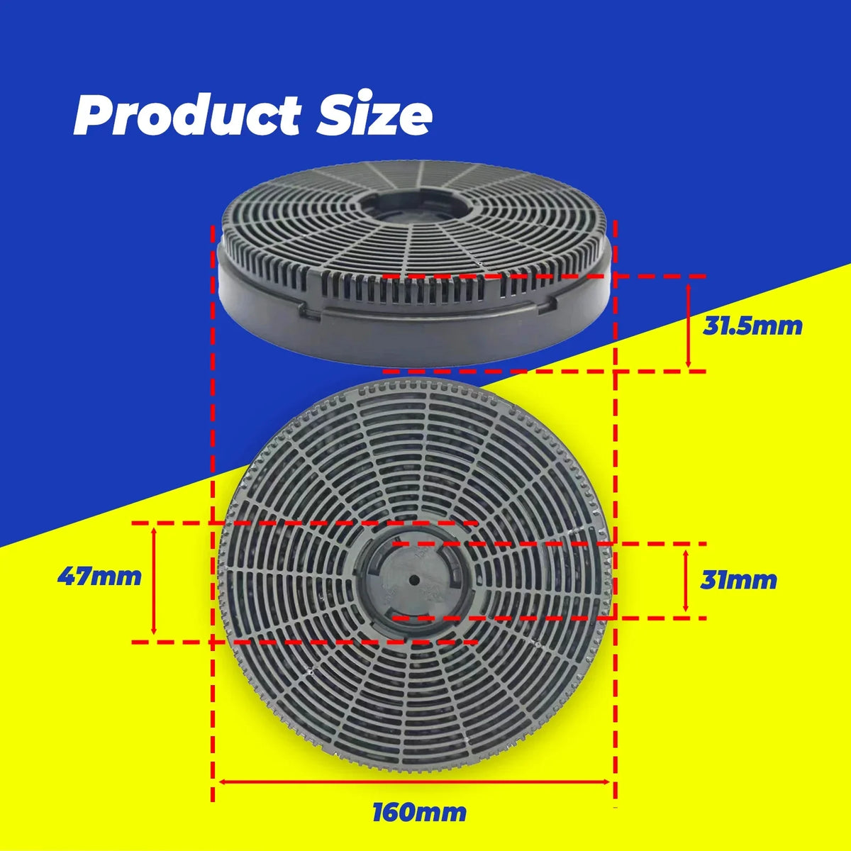 1PCS, Charcoal Filter Range Hood Activated Carbon Filter E60TEW2J82-11 Carbon Mesh Black Compatible with Midea Others