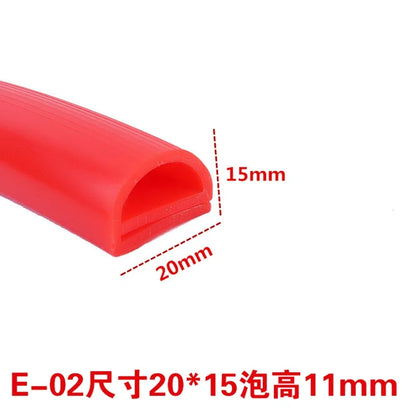 Silicone seal E Type Strip Red White E Shape Silicone Stirp Door Oven Freezer Door Oven Steaming