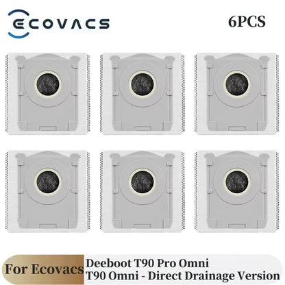 For Ecovacs Deebot T90 Pro Omni/T90 Omni Robot Vacuum Cleaner Parts Main Roller Side Brush Filter Mop Cloth Dust Bag Accessories