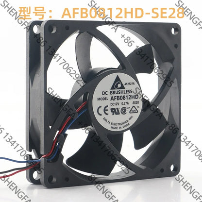 Cooling Fan Delta DC 12V 0.27A 8020 8CM 80X80X20MM three -wire High air Volume Ball Chassis Projector AFB0812HD-SE28