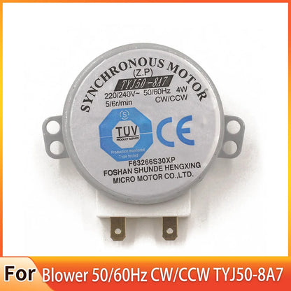 AC 220-240V 4W 6RPM 48mm Dia Micro Synchronous Motor For Warm Air Blower 50/60Hz CW/CCW TYJ50-8A7 Microwave Oven Tray Motor