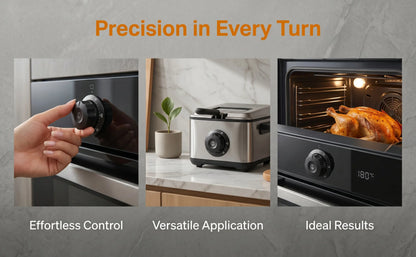 Thermostat Stove Knob Dial Temperature Control Knob Replacement Oven Knobs for Fryer Microwave Oven Accessories