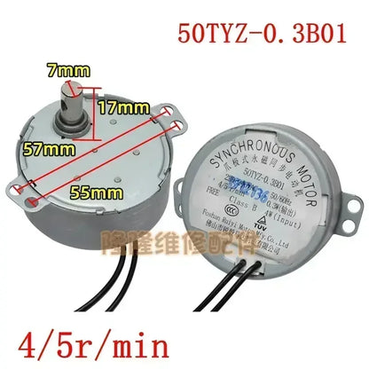 Synchronous Motor For Air Blower TY-50A TYJ50-8 TYJ50-20-8A3 50TYZ TYJ50-8A7 Electric Oven Microwave Oven Tray Motor parts