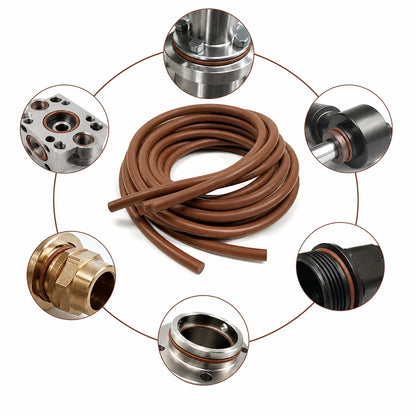 10/5/2M Brown FKM Seal Strip Dia 1.5~10mm Corrosion resistant/oil/chemical tank sealing strip