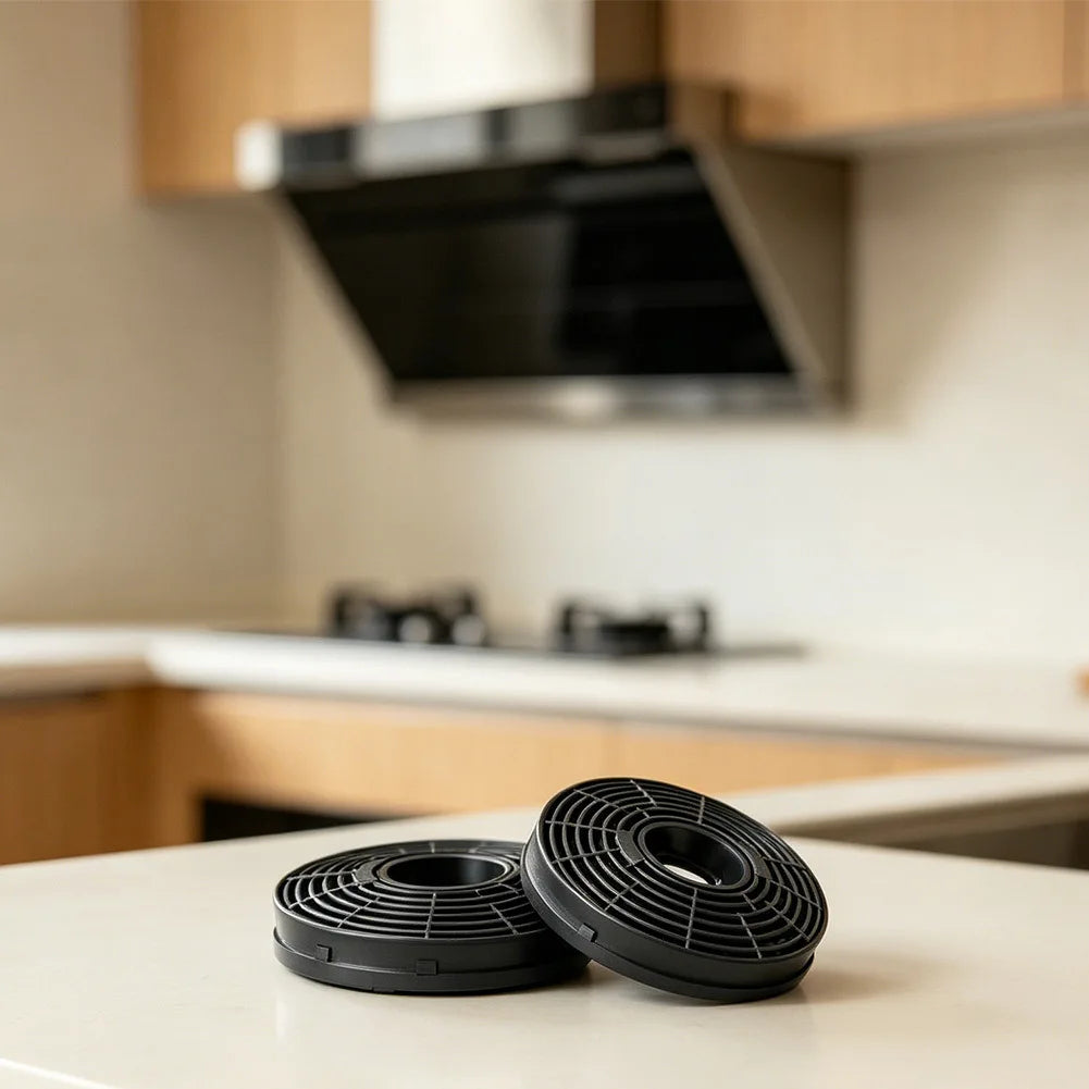 For Range Hood Activated Carbon Filter Set 105x26mm Black Compatible with LEX N2 For CIARRA CBCF002 CFA 70020 Two Filters