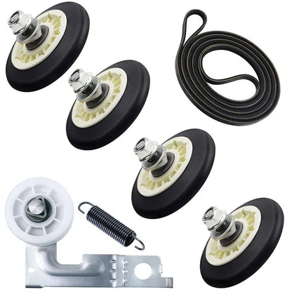 ESSENTIALS Dryer Roller Kit Compatible with Kenmore Dryers- Includes Drum Roller Assembly, Belt& Idler Pulley Repair Replacement Parts