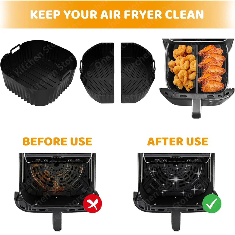 Separating Air Fryer Mold for Philips Series 2000 NA230/00 COSORI 5.5L/6L/6.2L Reusable Flat Air Fryer Liner Baking Accessories