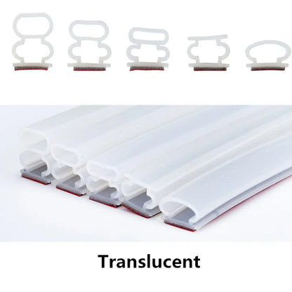 6meter Silicone Rubber Sealing Strip Crash 10x6/8/10/12/15mm Soundproof Door Thong Strip Security Door/ Window Sealed Slot Type