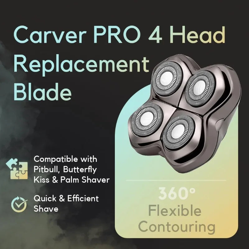 Pro 4 Shaver Replacement Heads Pitbulls Gold PRO, Silver PRO, Platinum PRO, Floating 4 Heads