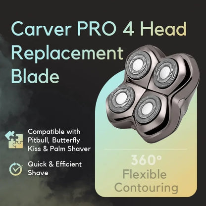 Pro 4 Shaver Replacement Heads Pitbulls Gold PRO, Silver PRO, Platinum PRO, Floating 4 Heads
