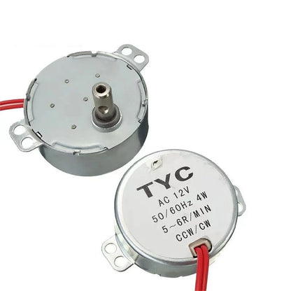 TYC-50 AC 220V-240V 12V 5-6rpm Stable Synchronous Motor 50/60Hz Torque 4KGF.CM 4W CW/CCW Microwave Turntable for Electric Fan
