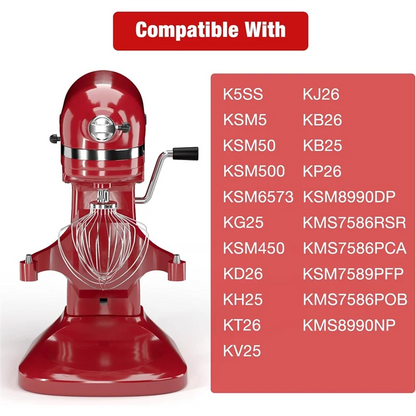 B89B-KN211WW Stainless Steel 11-Wire Whip Attachment For Kitchenaid Bowl Lift Mixer 7QT Bowl Replacement Egg Beater Whisk Durabl