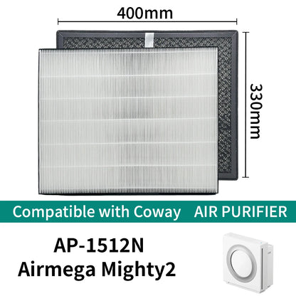 Airmega Mighty2 Replacement Filter is Compatible with Coway AP-1512N Airmega Mighty2