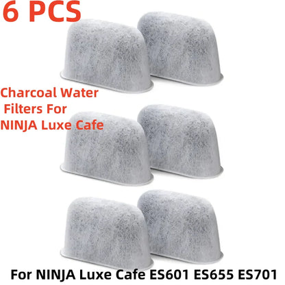 6 PCS Charcoal Water Filters For NINJA Luxe Cafe ES601 ES655 ES701 Coffee Machines Charcoal Water FilterS Coffee Accessories