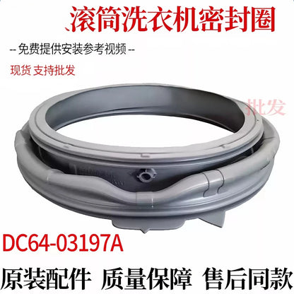 Compatible with Samsung Front Load Washing Machine Door Seal DC64-03235A/B DC64-03197A Rubber Gasket Washer Spare Part