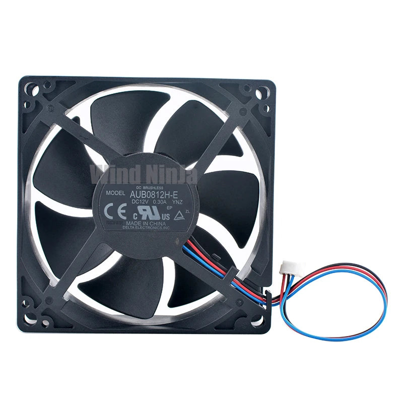 AUB0812H-E 8cm 80mm Fan 80x80x25mm DC12V 0.30A Axial Flow Fan Cooling Fan for Projectors