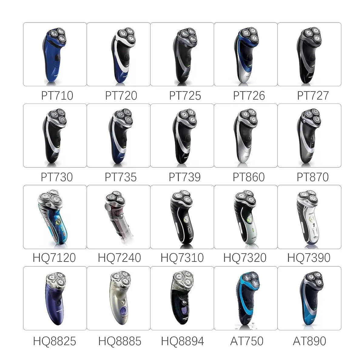HQ8 Replacement Shaver Heads Compatible with Philips Norelco Aquatec
