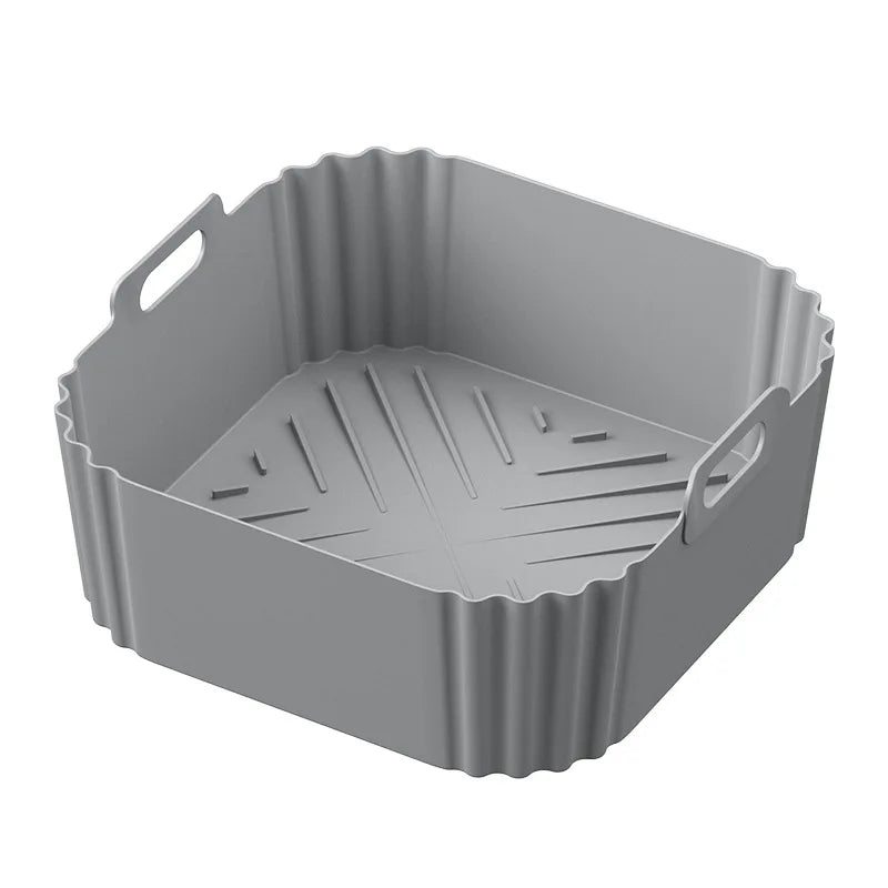 22.5cm Silicone Air Fryer Liners Reusable Non-Stick Basket for Ninja AF181 AF180 AF141 AF140 Other 5-8QT Air Fryer Accessories
