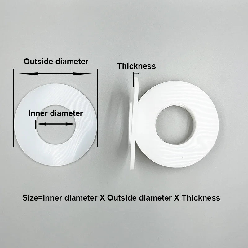 White Silicon O Ring Seal Washer Soft Silicone Flat Gasket Sealing Ring Gasket