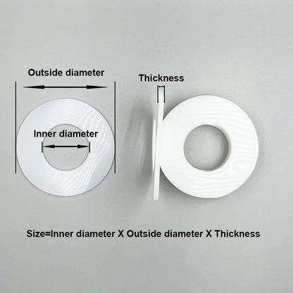 White Silicon O Ring Seal Washer Soft Silicone Flat Gasket Sealing Ring Gasket